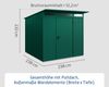 Hörmann Ecostar Metall-Gerätehaus Trend mit Pultdach Typ 2, 238x238 cm , moosgrün, 5,7 m²,1-flüglige Tür Bild 4