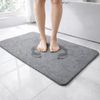 BURI Badematte 60x39x1 cm aus Kieselgur grau – rutschfeste Steinmatte, wasserabsorbierend & schnelltrocknend, antibakterielle Duschmatte, nachhaltiger Badvorleger mit Antirutschmatte Bild 2