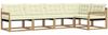 vidaXL Outdoor-Sofagarnitur mit Kissen 5 pcs Weiß und Creme 3388676 Bild 2