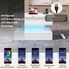 Merax Couchtisch mit Steckdose, USB-C&USB-Ladebuchse, multifunktionaler Wohnzimmertisch mit LED, anhebbarer Kaffeetish, höhenverstellbar Sofatisch, Weiß Bild 2