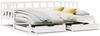 vidaXL Tagesbett Ausziehbar mit Schubladen ohne Matratze Weiß 90x200cm 3302202 Bild 2