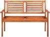 vidaXL Gartenbank 2-Sitzer 120 cm Massivholz Eukalyptus 44398 Bild 2
