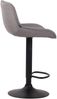 2er Set Barhocker Lentini, drehbar, Grau, Schwarz, Stoff Bild 4