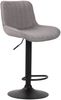 2er Set Barhocker Lentini, drehbar, Grau, Schwarz, Stoff Bild 2