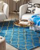 Teppich marineblau gold 160 x 230 cm marokkanisches Muster YELKI Bild 3