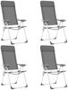 vidaXL Klappbare Campingstühle 4 Stk. Grau Aluminium 44307 Bild 2