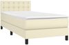 vidaXL Boxspringbett mit Matratze Creme 90x190 cm Kunstleder 3141097 Bild 3