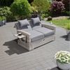 Sunny Garten Multifunktionssofa, Polyrattan, grau, für 2 Personen Bild 3