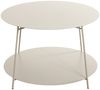 Couchtisch >55179< in grau (Kaschmirgrau), Stahlrohr, Metall - 40x65cm (HxD) Bild 3