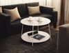 Couchtisch >55179< in grau (Kaschmirgrau), Stahlrohr, Metall - 40x65cm (HxD) Bild 5
