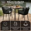STEELSØN 'Nair' 4er-Set Polyrattan-Gartenstuhl inkl. Kissen, schwarz, wetterfest, bis 160 kg belastbar Bild 5