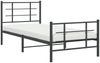 vidaXL Bettgestell mit Kopf- und Fußteil Metall Schwarz 90x200 cm 355572 Bild 4