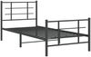 vidaXL Bettgestell mit Kopf- und Fußteil Metall Schwarz 90x200 cm 355572 Bild 3