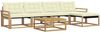 vidaXL Outdoor-Sofagarnitur 6 pcs Weiß und Creme 79 x 79 x 37 cm 3388612 Bild 2