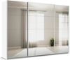 rauch Quadra, Kleiderschrank, Schiebetürenschrank, 3-türig, mit Spiegel, mit 4 Kleiderstangen und 8 Einlegeböden, Farbe Weiß, BxHxT 315x229x62cm Bild 3