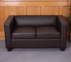 2er Sofa Couch Loungesofa Lille ~ Kunstleder, coffee Bild 2