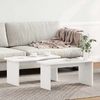 vidaXL Couchtisch 2 pcs Weiß Massivholz Kiefer 873524 Bild 4