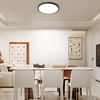 ZMH Deckenlampe LED Deckenleuchte Flach - Schlafzimmerlampe 18CM Badezimmerlampe 15W Küchenlampe Schlafzimmer Schwarz Deckenbeleuchtung Flurlampe Decke Badlampe 6500K für Küche Flur Bild 2