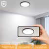 ZMH Deckenlampe LED Deckenleuchte Flach - Schlafzimmerlampe 18CM Badezimmerlampe 15W Küchenlampe Schlafzimmer Schwarz Deckenbeleuchtung Flurlampe Decke Badlampe 6500K für Küche Flur Bild 5