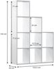 Treppenregal Aramis Weiß 103.5 x 144 cm 9 Fächer Vicco Bild 3