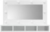 vidaXL Spiegelschrank mit LED Hochglanz-Weiß 90x31,5x62 cm 808897 Bild 4