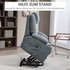 HOMCOM Massagesessel Elektrischer Aufstehsessel mit Seitentaschen (Fernsehsessel mit Fernbedienung, 1-St, Relaxsessel mit Liegefunktion), für Arbeitszimmer, Wohnzimmer, Dunkelgrau Bild 3