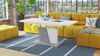 Design Couchtisch Tisch Grand Noir Weiß matt/Beton Betonoptik stufenlos höhenverstellbar ausziehbar 120 bis 180cm Esstisch Bild 2