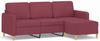 vidaXL 3-Sitzer-Sofa mit Hocker Weinrot 180 cm Stoff 3201198 Bild 2