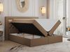 Boxspringbett - Doppelbett mit Multipocket-Matratze und LED - GOLD-6 - 120x200cm - Braun Kunstleder - H3 Bild 2