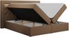 Boxspringbett - Doppelbett mit Multipocket-Matratze und LED - GOLD-6 - 120x200cm - Braun Kunstleder - H3 Bild 4