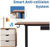HOMAVO Schreibtisch Elektrisch höhenverstellbares Tischgestell (USB- & Type-C-Anschlüsse, 1 Controller, 4 Lenkrollen und 2 Haken) Bild 2