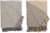 Decke Überwurf Soft Streifen 100% Baumwolle 130x180 cm Skandinavisch Navy Bild 2