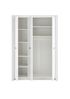 Kleiderschrank >Alba< in Weiß - 137x195,5x56cm (BxHxT) Bild 3