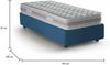 Dmora Einzelbett Addison, Bettkasten mit Stoffbezug, 100 % Made in Italy, Öffnung vorne, inklusive Matratze 90 x 190 cm, Blau Bild 3