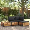 vidaXL Gartenhocker mit Kissen 68x68x30 cm Massivholz Akazie 367640 Bild 3
