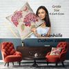 ANRO Dekokissen Jacquard Gobelin Kissenbezug 45x45 cm waschbar Klassik Dekokissenbezug, Vintage ohne Füllung mit Reißverschluss Hortensien Beige Bild 3