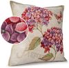 ANRO Dekokissen Jacquard Gobelin Kissenbezug 45x45 cm waschbar Klassik Dekokissenbezug, Vintage ohne Füllung mit Reißverschluss Hortensien Beige Bild 5