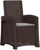 vidaXL Liegesessel Garten Rattan-Optik Braun und Hellgrau PP 8012007 Bild 2