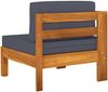 vidaXL 4-Sitzer-Gartensofa mit Dunkelgrauen Auflagen Massivholz Akazie 3057947 Bild 4