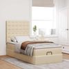 vidaXL Ottomane Bett mit Matratze & LEDs Creme 90x200 cm Stoff 3314146 Bild 4