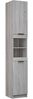 vidaXL Badschrank Grau Sonoma 32x34x188,5 cm Holzwerkstoff 817070 Bild 2