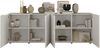 Home affaire Sideboard Rio Breite 240 cm, Kommode mit 4 Türen, Anrichte, geriffelte MDF-Fronten, modern u. elegant, viel Stauraum Bild 3