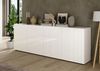 Home affaire Sideboard Rio Breite 240 cm, Kommode mit 4 Türen, Anrichte, geriffelte MDF-Fronten, modern u. elegant, viel Stauraum Bild 4