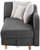 Vente-unique - PENELOPE Chaise longue Stoff Grau - B 80 cm x H 81 cm x L 160 cm Bild 3