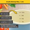 KRÜGER 105693 Milchtopf mit Ausguss 1000 ml mit Literskala, Blau, Stahlemaille Bild 3