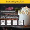 KRÜGER 105693 Milchtopf mit Ausguss 1000 ml mit Literskala, Blau, Stahlemaille Bild 4
