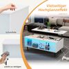 Merax couchtisch Höhenverstellbarer Kaffeetisch mit Verstecktem Stauraum, wohnzimmertisch Mit LED-Licht, Sofatisch mit Stauraum und Ausstellungsfläche, Weiß Bild 5