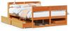 vidaXL Massivholzbett ohne Matratze Wachsbraun 140x190 cm Kiefernholz 3307136 Bild 2