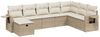 vidaXL 8-tlg. Garten-Sofagarnitur mit Kissen Beige Poly Rattan 3263894 Bild 2