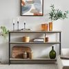 SoBuy FSB49-PZ Konsolentisch Flur, Spanplatte, Melamin, Helle Eiche, 120 x 77 x 20 cm Bild 2